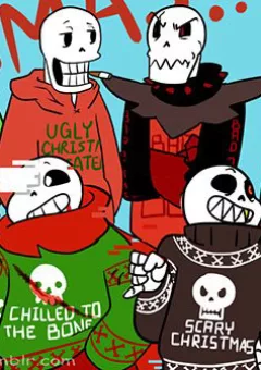 Christmas party AU comic undertale